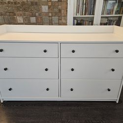 Ikea Hauga 6 Drawer White Dresser