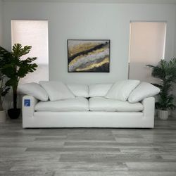 Loveseat Couch Sofa Nixon White Fabric City Furniture - FREE DELIVERY