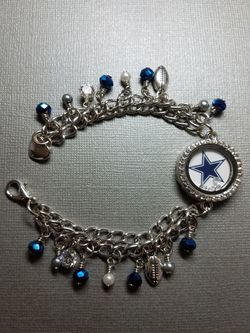 Cowboys Football Charm Bracelet