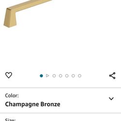 Amerock BP55283CZ | Champagne Bronze Cabinet Pull | 10-1/16 in (256 mm) Center-to-Center Cabinet Handle | Blackrock | Drawer Pull | Kitchen Cabinet Ha
