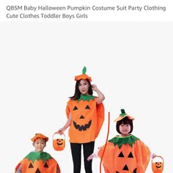 Family Pumpkin Jack O Lantern Halloween Costumes (2 Adult, 2 Baby/Toddler)