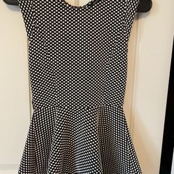 Forever 21 Polka Dot/Lace Peplum Top Size S