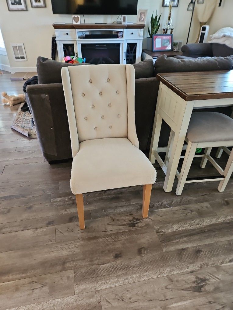 Cream Fabric Chair