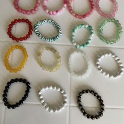 Natural Rock Beaded Bracelets