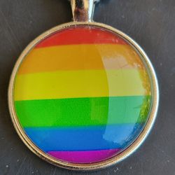 gay pride rainbow pendant 