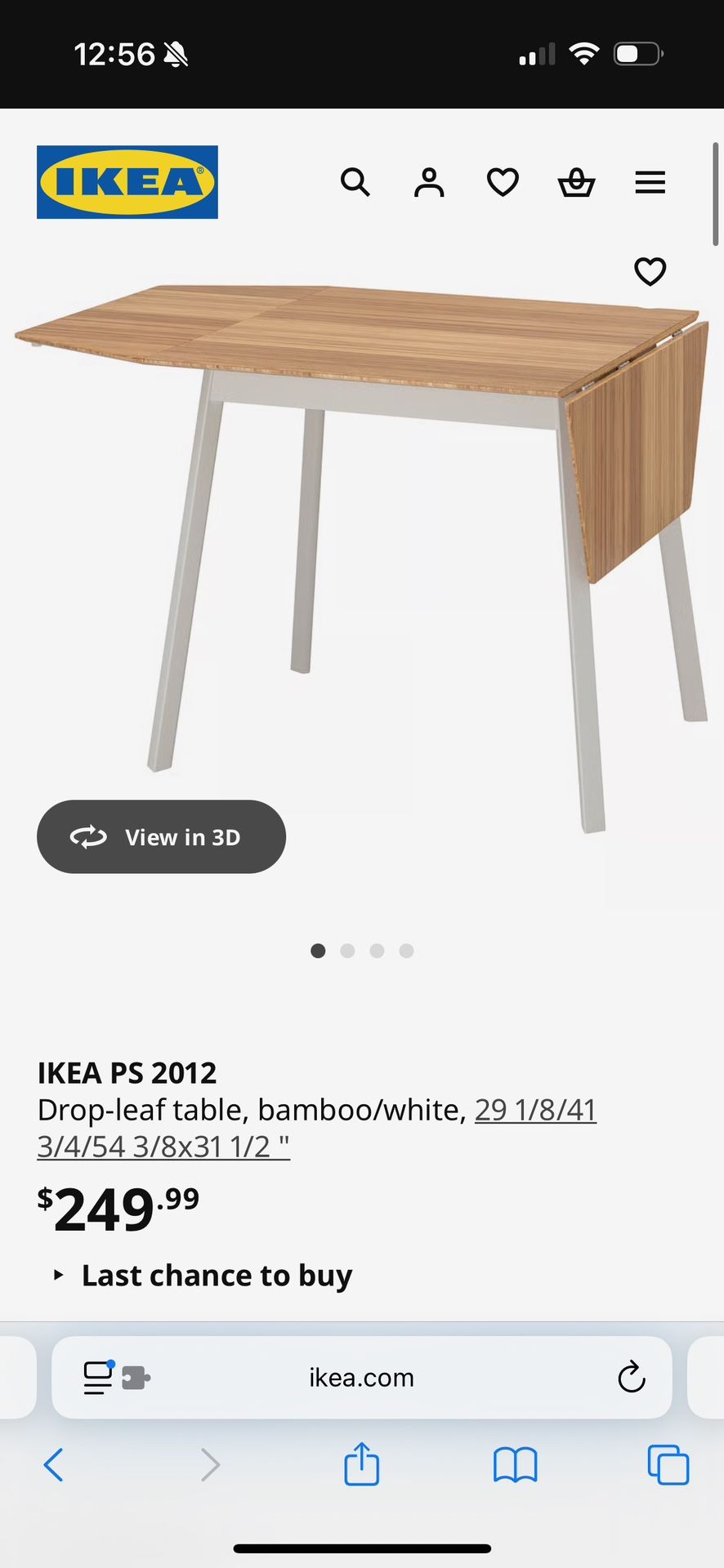 IKEA Drop-Leaf White & Wood Table And Chairs for Sale in Oakland Park ...