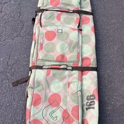 Burton extra large padded wheelie roller snowboard bag 166 cm. 