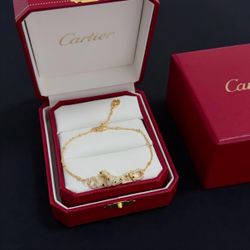 Diamond-encrusted cheetah bracelet