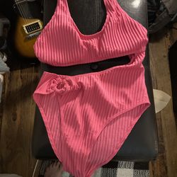 Hot Pink One-Piece Swim Suit  Never Ised
