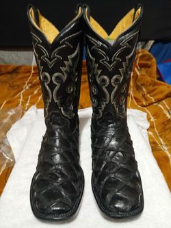 Custom Cowboy Fish authentic Boots size 12