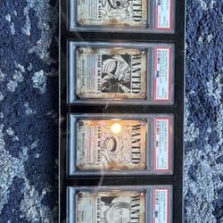 Op09 Sequential Wanted Poster Set PSA 10 With Frame  