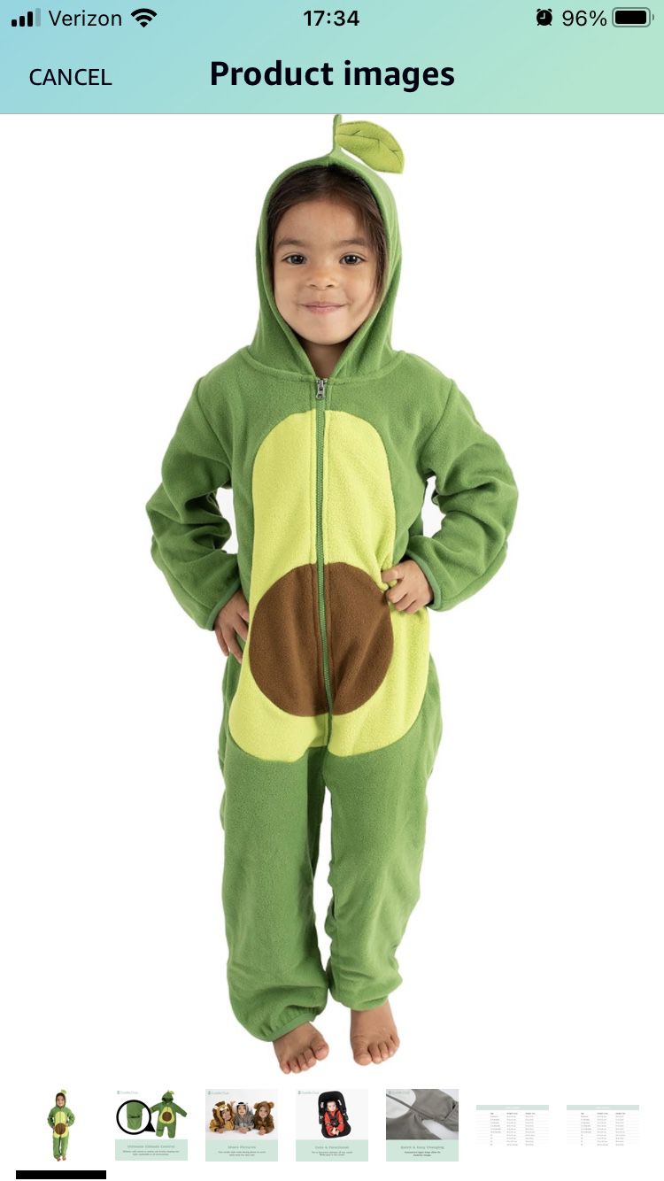 Avocado Costume (Adorable) Size Infant-4T