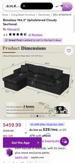 Boneless corduroy couch