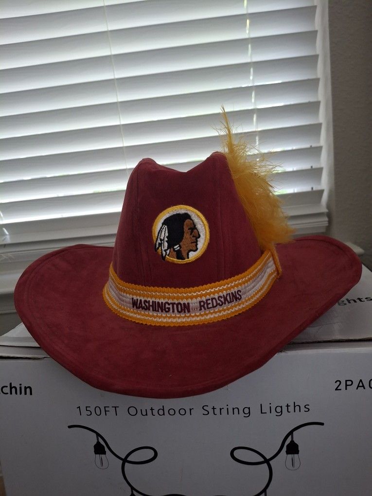Washington Redskins fedora ??Vintage AJD Western Suede Cowboy Hat Washington Redskins  main image 2