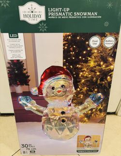 Battery Operated Light Up Snowman 2 1/2 Foot Tall