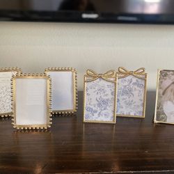 🎀 Gold Wedding Decor Bundle – Frames + Place Card Holders 🎀