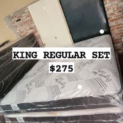 King Regular Mattress Set 