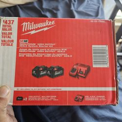 Set De Baterias Con Cargador  Milwaukee