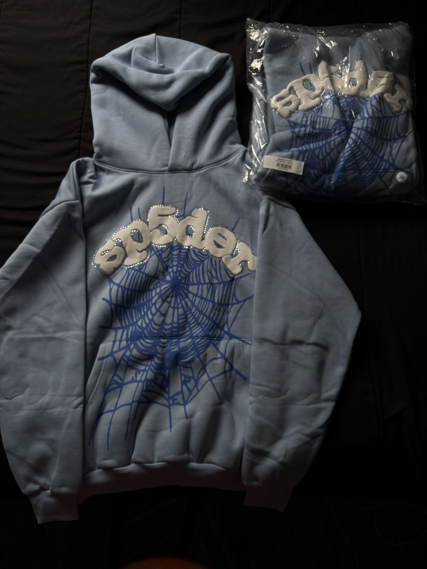 Blue Sp5der Hoodies