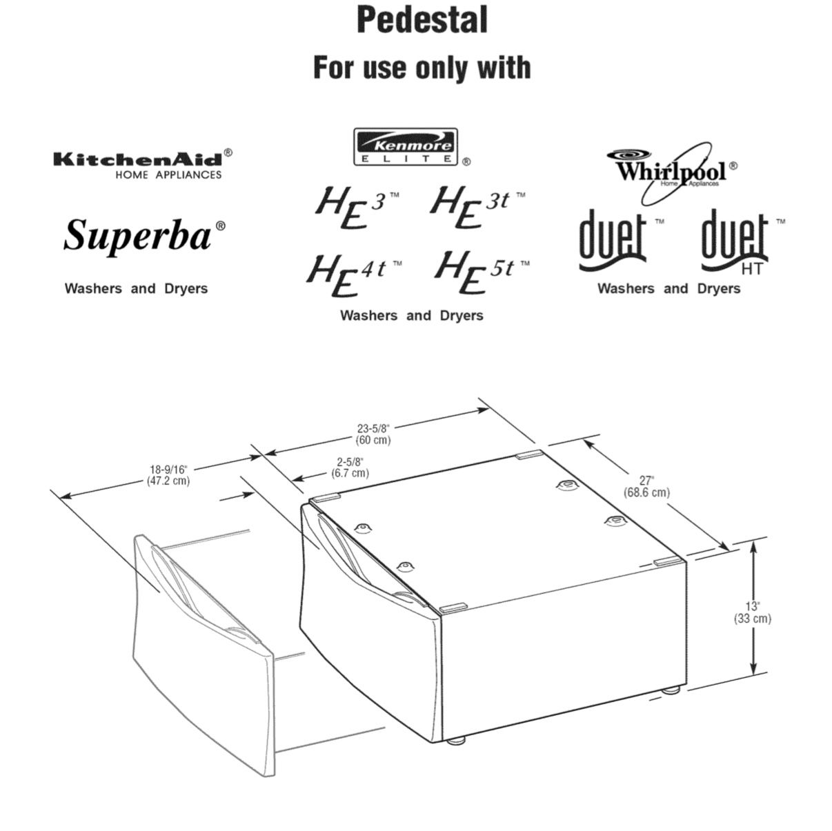 Washer/Dryer Pedestal 