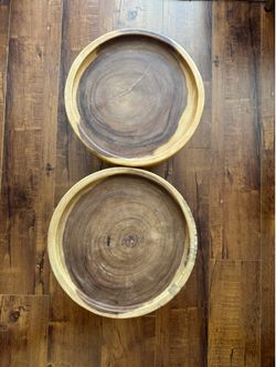 Wooden Side Tables (pair)