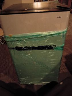 Mini fridge with freezer.