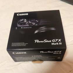 Canon PowerShot G7 X Mark III Black Point & Shoot 20.1MP 4.2x Zoom Flash f/1.8.