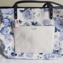 Victoria Secret Floral Print Tote Bag New 