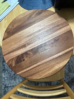 Round Wood Lazy Susan Turntable