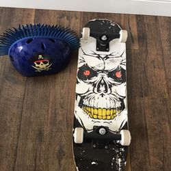 Kids Skateboard and Helmet 