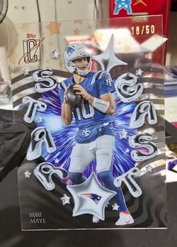Topps 2025 Signature STAR CAST Drake Maye #SC-13 Patriots 18/50 SP