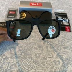 Rayban Sunglasses Model Justin 4165 Lentes Ray Ban Matte Black  Polarized 