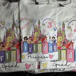 Disney Princess Birthday Custom T Shirt 