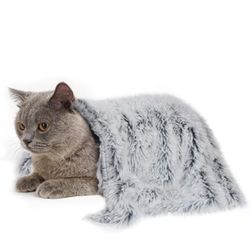 PJYuCien Fluffy Fleece Calming Pet Throw Blanket, Super Soft and Warm for Indoor Cats and Dogs, Smal