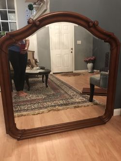 Very beautiful large wooden mirror