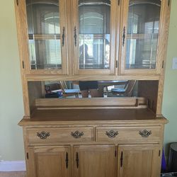 Wood Hutch And Sideboard 
