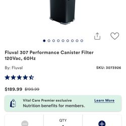 Brand New Fluval 307 Canister Filter 