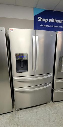 Whirlpool 4‑Door French Door Fridge – Stainless, Ice/Water