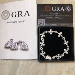 Chrome Style Top Tier Moissanite Bracelet (check description)