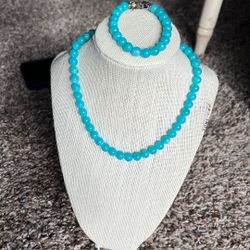 Amazonite Necklace And Bracelet 