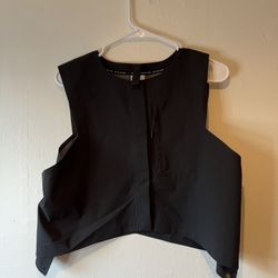 Nike Run Division Black Storm Fit Snap Button Lightweight Removeable Vest Size M