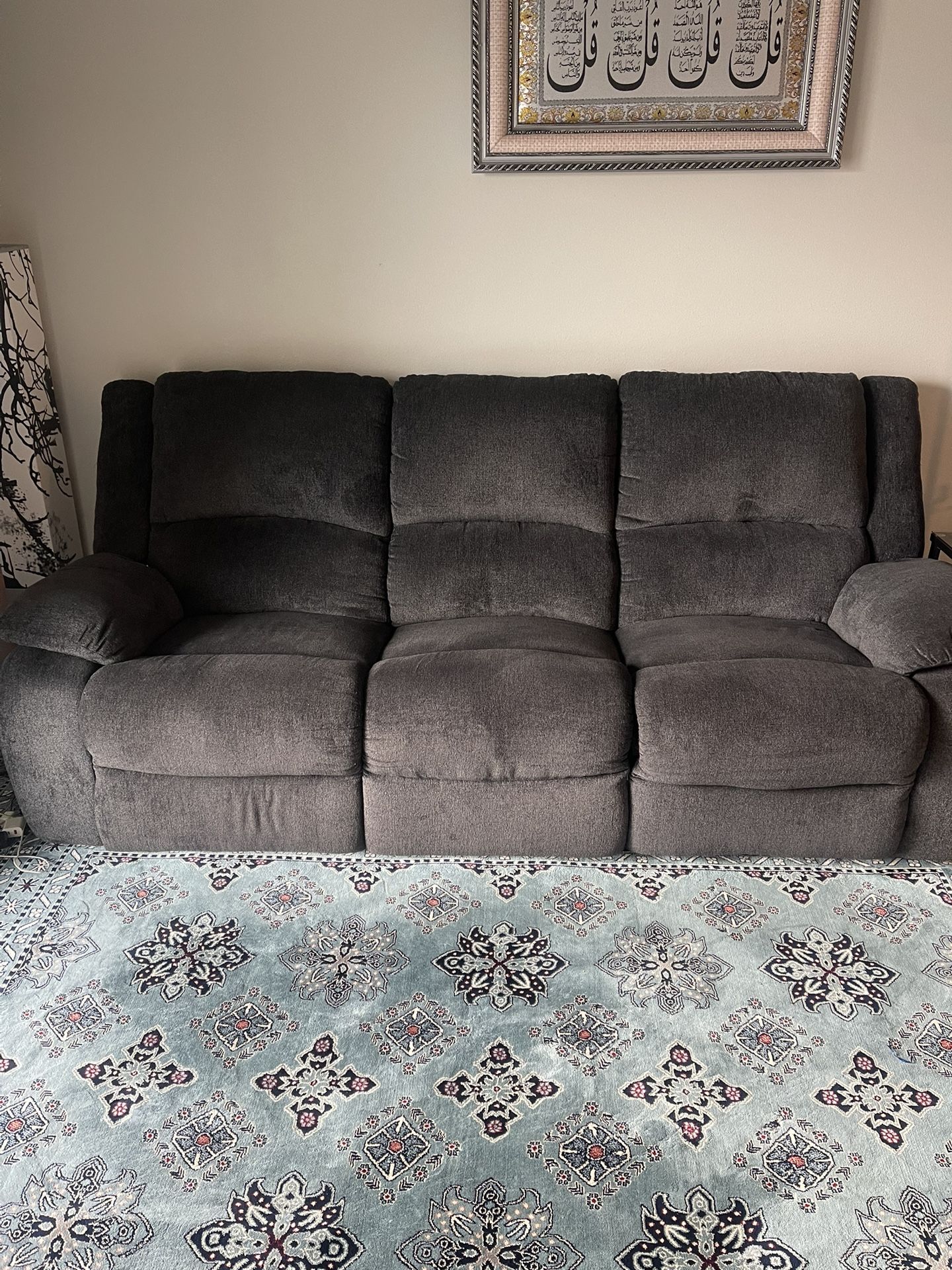 $2,000 Grey Power Reclining Sofa — Excellent Condition