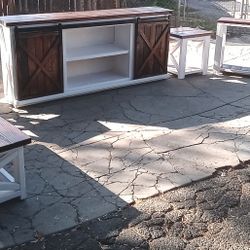 Farmhouse living room furniture Set 5pc