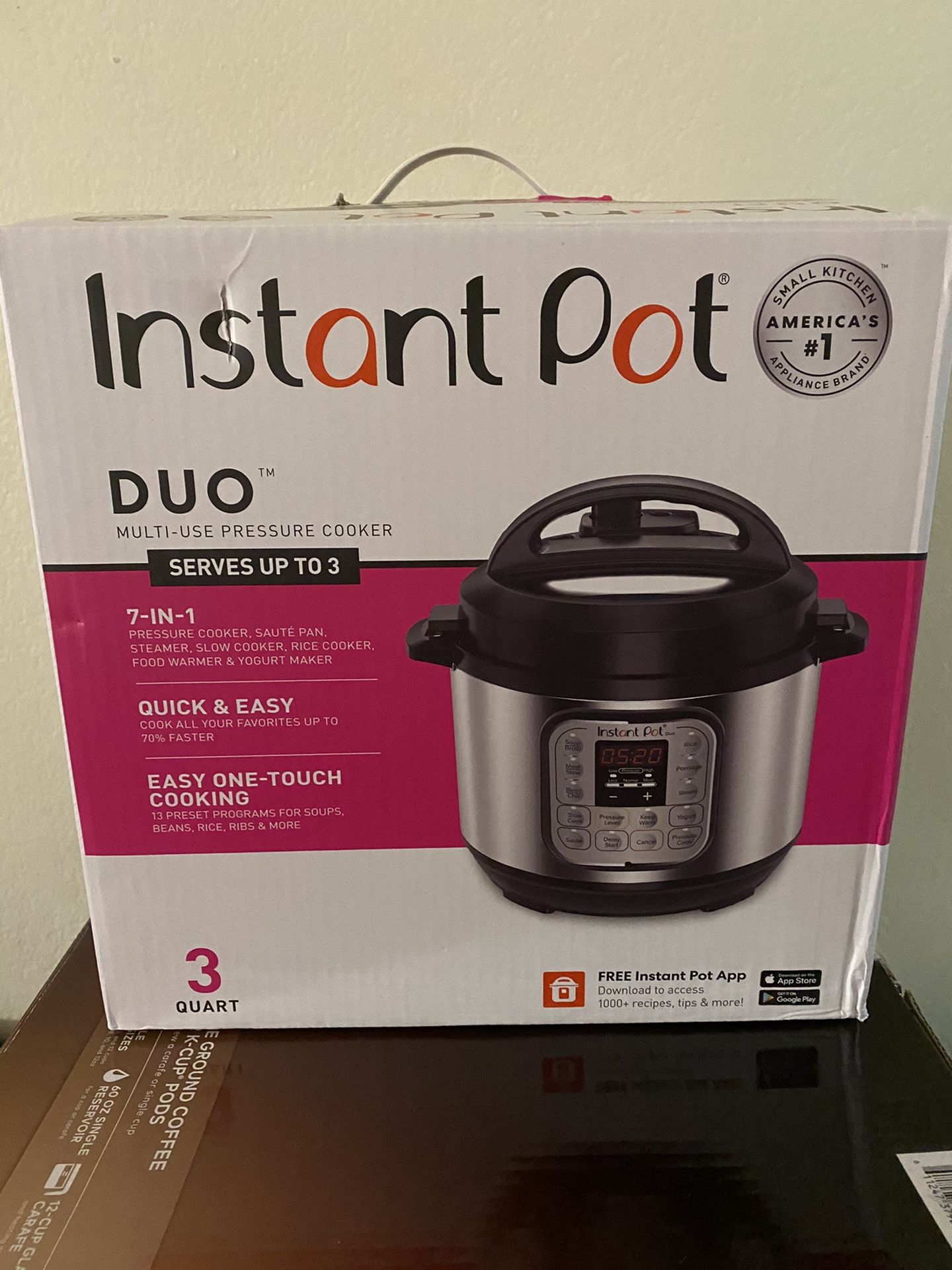 Instant Pot DUO Mini 3 Qt 7-in-1 Multi-Use Programmable Pressure Cooker