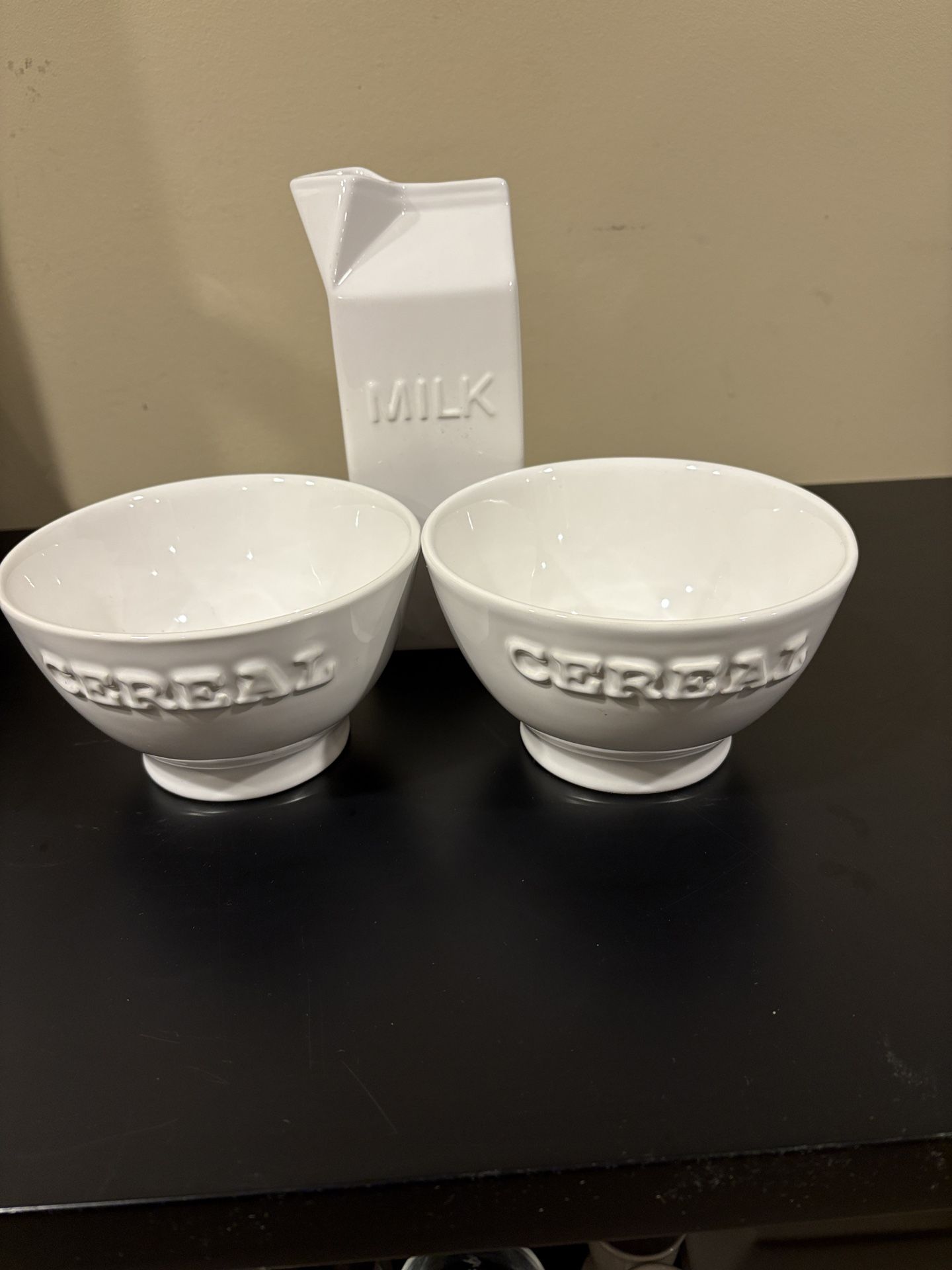Primogero Cereal Bowls With Ceramic Milk