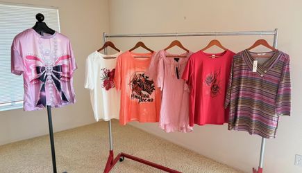 * 6 Shirts Tops Blouses 3x Plus Size Brand New! Women's