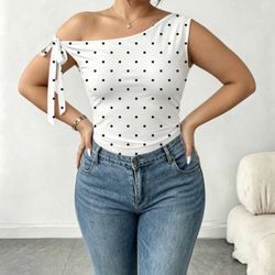 Plus Size Polka Dot Top
