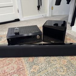 Passive Soundbar, Dual 8” Subwoofer and AV Receiver