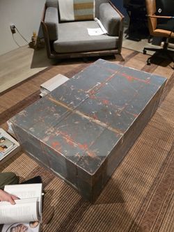 Coffee Table made Of Reclaimed Zinc