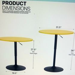 Round Bar TABLE YELLOW